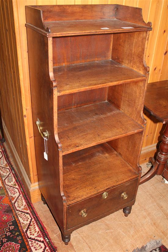 Mahogany waterfall bookcase